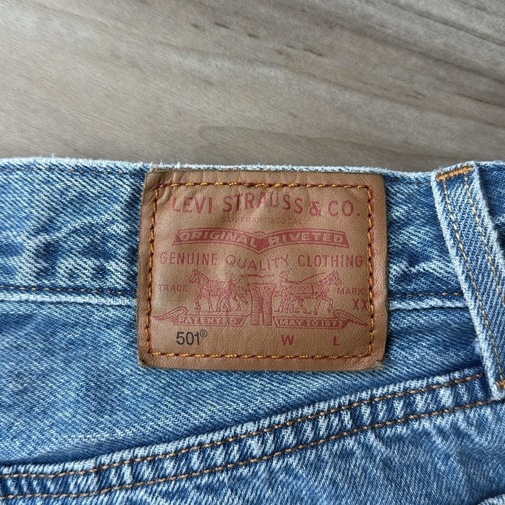 Levi’s mid rise loose straight dark wash jeans size 26 - Picture 4 of 6
